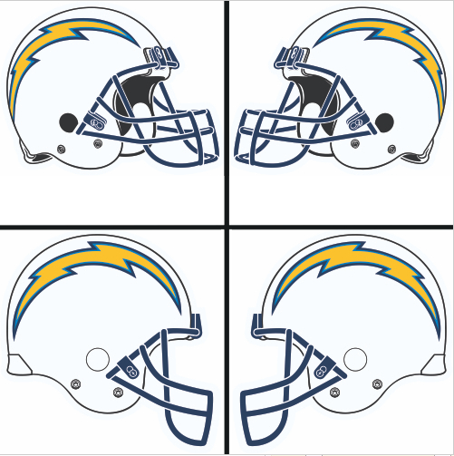 San Diego Chargers Helmet Logo iron on paper